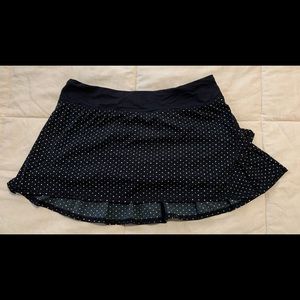 Lululemon Tennis Ruffles Skirt Black W/ White Dots